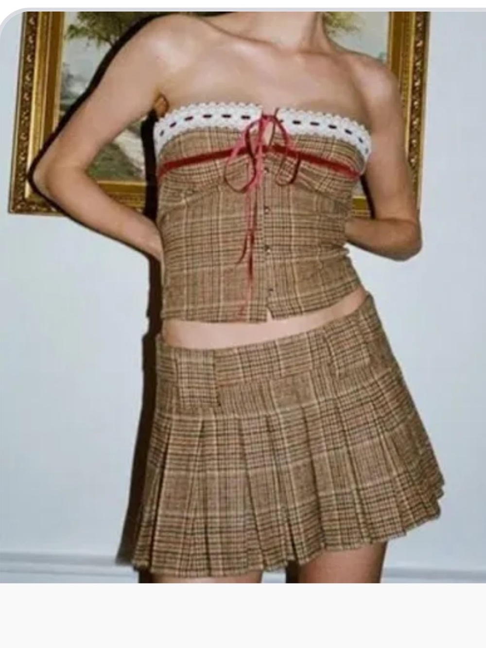With Jean plaid set